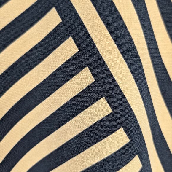 NWOT Woman Within Asymmetrical Black and Tan Striped Swing Tunic 2X - Picture 5 of 9